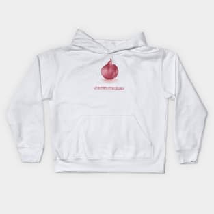 Our love will go on-ion on onion pun Kids Hoodie